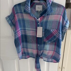 New with tags Rails Amelie Tie Front Buttondown Shirt